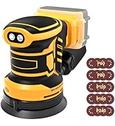 Cordless 5-Inch Random Orbital Sander Compatible with DeWalt 20V Battery (Tool Only), Brushless E...