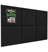 Hsurbtra Large Cork Board for Wall 36 x 24 Inch, 6 Pack Felt Bulletin Notice Board with Pushpins ...