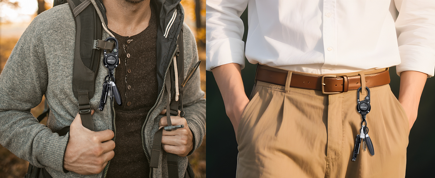 retractable key ring; heavy duty retractable badge holder