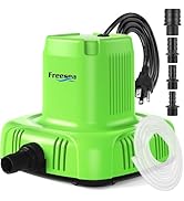 FREESEA Submersible Water Pond Pump: 1585GPH 120W Fountain Aquarium Pump for Outdoor Fish Tank Po...