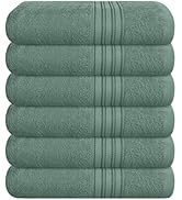 BOUTIQUO Ultra Soft Cotton 6 -Piece Hand Towel Set 16x24 Inch, Ideal for use in Bathroom, Kitchen...