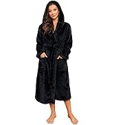 HEARTNICE Womens Hooded Fleece Robe, Thick Warm Plush Bathrobe for Women, Long Fluffy Comfy House...