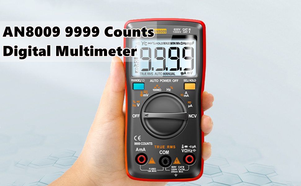 Digital Multimeter True RMS AC/DC Voltage Electronic Meter