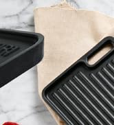 JINCHUFURI Griddle Pan - 16 Inch Nonstick Skillet with Even Heat Distribution, Durable Granite Co...