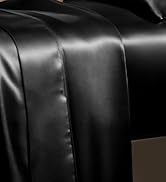 BEDELITE Satin Fitted Sheet Queen Size with Elastic Corner Straps, Luxury Soft Silk-Like Bed Shee...