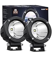Nilight Motorcycle Led Pods 2PCS 3Inch Spot Round Led Offroad Fog Light 1065LM Built-in EMC Drivi...