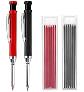 2 Pack Carpenter Pencils Mechanical Pencils with 12 Refills, Upgraded Construction Pencils with B...