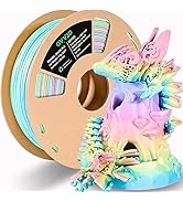 OVV3D Rainbow PLA Filament 1.75mm, Rainbow PLA 3D Printer Filament Multicolor Matte Color Change ...