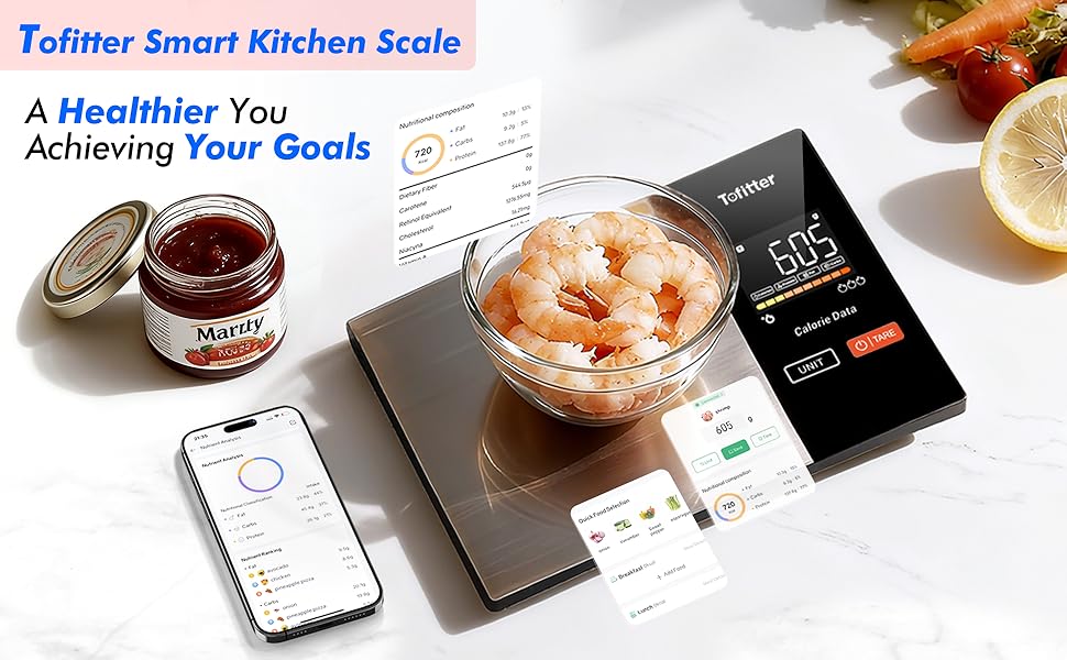 tofitter smart kitchen scale