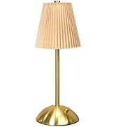 SupBri Cordless Table Lamp Rechargeable,Fabric Shade Desk Lamp, Dimmable LED Battery Powered Lamp...
