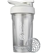 BlenderBottle Strada Shaker Cup Perfect for Protein Shakes and Pre Workout, 24-Ounce, White