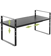 Across-Star Expandable Cabinet Shelf Organizer Rack, Stackable Kitchen Counter Storage Shelves St...