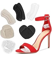 ONUEMP 6 Pairs Heel Grips and Metatarsal Pads, Soft Silicone Heel Cushion Filler for Shoes Too Bi...