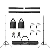 EMART 8.5 x 10 ft Photo Backdrop Stand , Adjustable Photography Muslin Background Support System ...