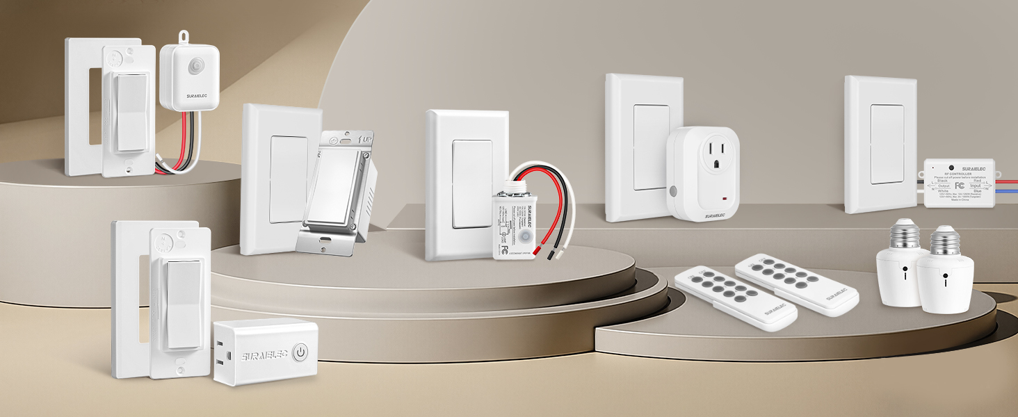 3-way wireless light switch kit allows for expansion with additional transmitters and receivers