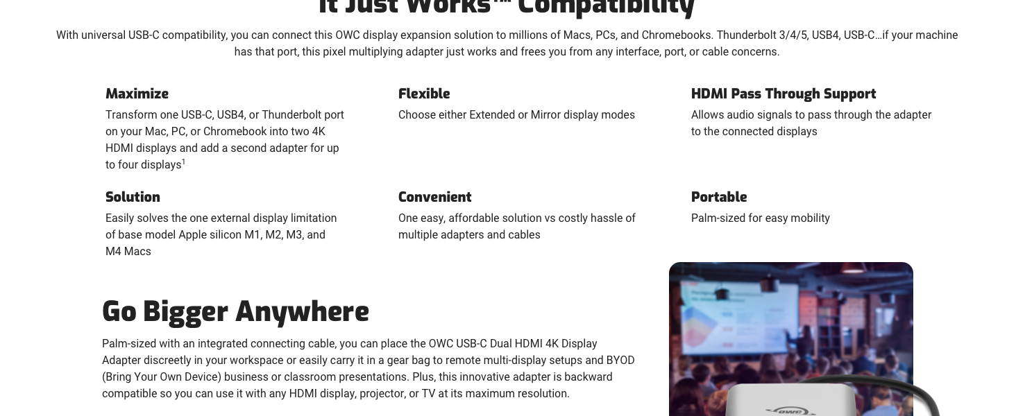 Dual Displays for All, displayLink