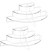 HIIMIEI Acrylic Risers for Display, Acrylic Display Stands, Thickened to 5mm Clear Risers for Col...