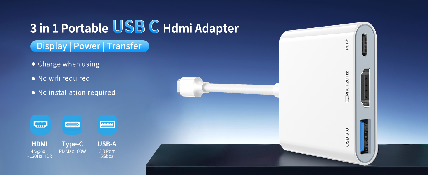 HDMI USB C adapter