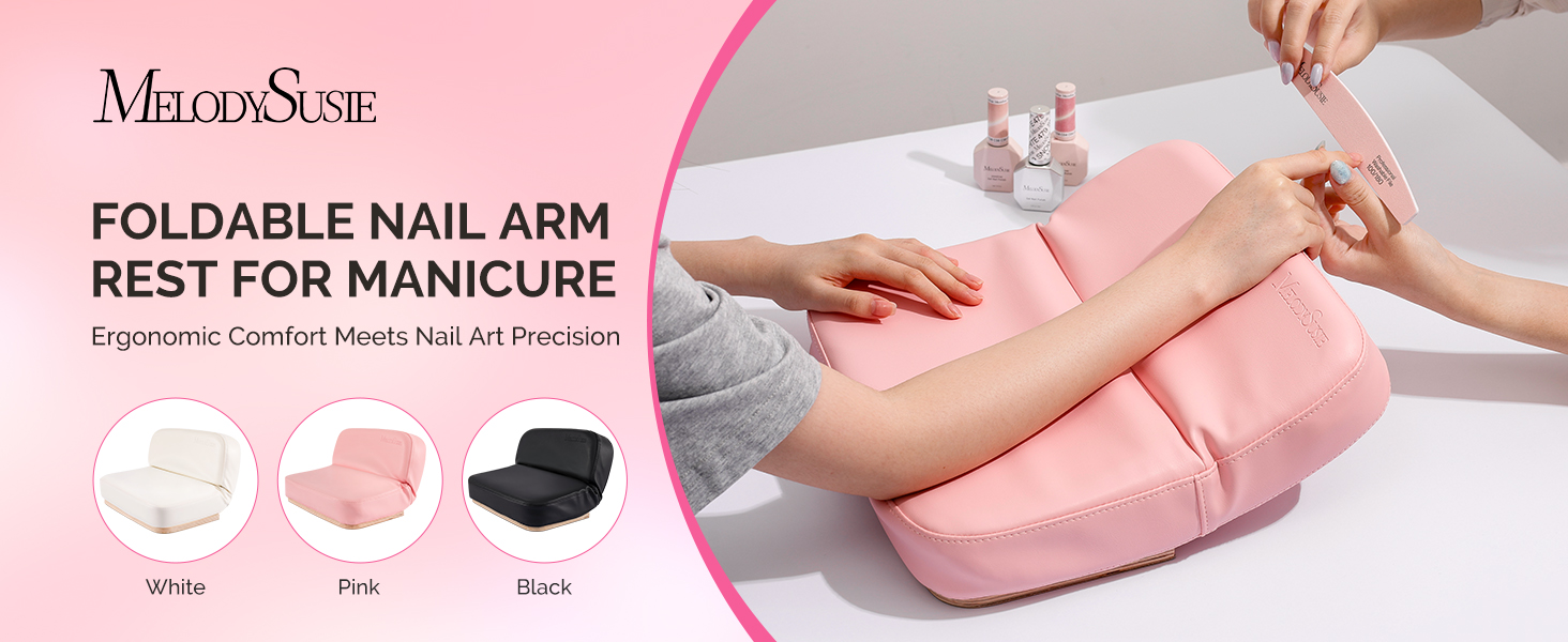 MelodySusie Foldable Manicure Arm Rest for Nails Tech