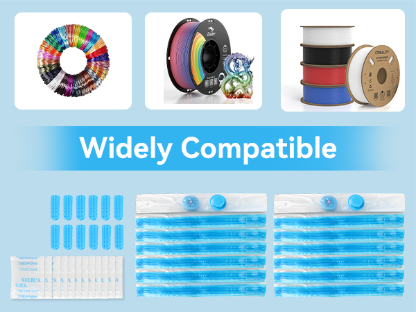 3D Filament Vacuum Storage Bags Kit 12 Pcs Bags for 3D Printer Filament Storage Keep Filament Dry