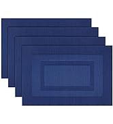 PIGCHCY Placemats,Washable Vinyl Woven Table Mats,Elegant Placemats for Dining Table Set of 4 (18...