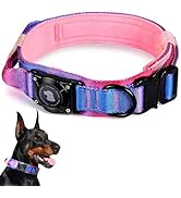 2026 Upgrade Waterproof AirTag Dog Collar, Military Tactical Dog Collar with AirTag Holder, Comfo...
