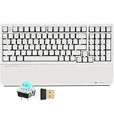 Hexgears X4 Wireless Mechanica Keyboard, 99-Key Clicky Switch White Backlit Gaming Keyboard - NKR...