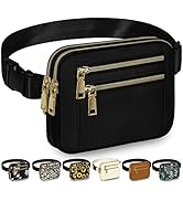 Capolo waist bag for Women Fashion Waist Packs Bag with Adjustable Strap and 4 Zipper Pockets W...
