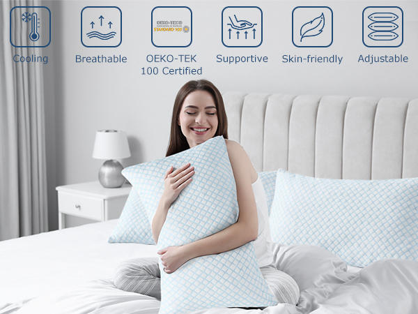 Shredded Memory Foam Bed Pillows