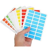 TEHAUX Coloured Stickers - Label Stickers 24 mm X 12 mm Rectangular Stickers Marking Labels Remov...