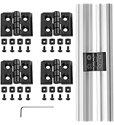 JiGiU 4PCS Zinc Alloy Hinge M4 2020 Aluminum Profile Extrusion Hinges for 2020 6mm Aluminum Profi...