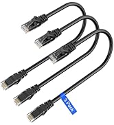 LinkNexa Cat 6 Ethernet Cable 16ft(3 Pack), High Speed 10Gbps Network Cable, UTP 24AWG Flexible R...