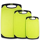 KLEX EcoWheat Cutting Board for Kitchen (Set of 3), BPA Free Food Safe Wheat straw PP material, 3...