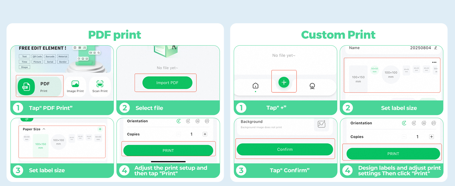 bluetooth label printer