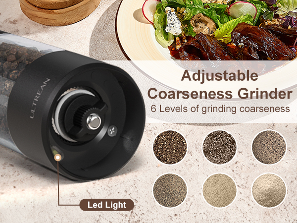 Grinder with 6 Adjustable Coarseness