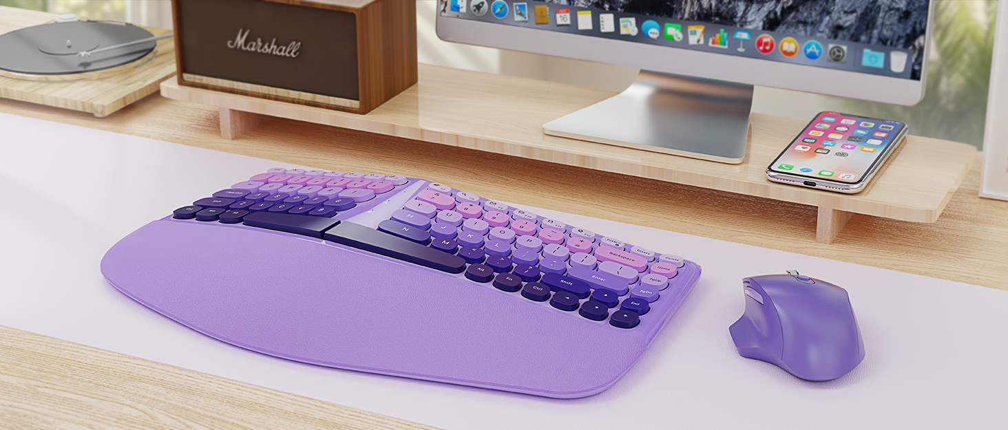 Ergonomic Wireless Keyboard Mouse