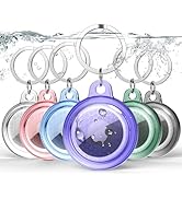 New IPX8 Waterproof Airtag Holder, 6 Pack Airtags Case with Keychain, [Tightly Sealed] [Drop-Proo...