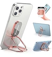 Adjustable Cell Phone Stand for Desk, Portable Phone Ring Holder Finger Kickstand Foldable Deskto...
