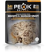 Peak Refuel Biscuits and Gravy | Premium Freeze Dried Camping Food | Backpacking &amp; Hiking MRE Mea...