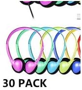 mixed color wired usb c 30 pack headphones