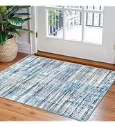 KOZYFLY Abstract Entryway Rug 2x3, Washable Door Mat Indoor Entrance Non-Slip Soft Small Area Rug...