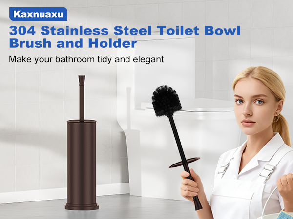Bronze Toilet Brush and Holder