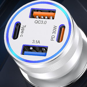 usb c car charger fast charging
