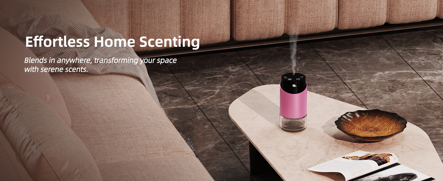 waterless diffuser essential oil scent aromatherapy portable battery operated home room office mini