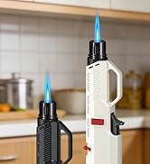 Wanbro 4 Pack of Torch Lighter, Windproof &amp; Adjustable Jet Flame, with Visible Window &amp; Safety Lo...