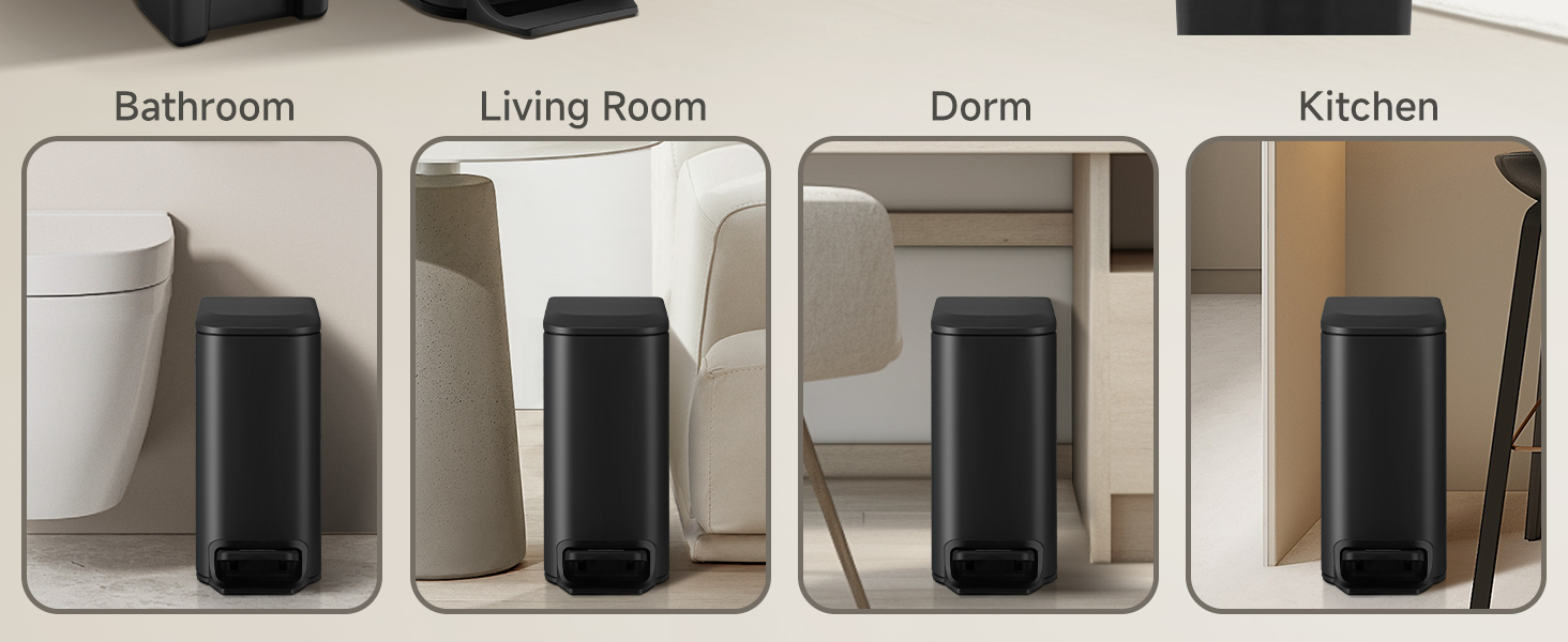 Small Bathroom Trash Can with Lid