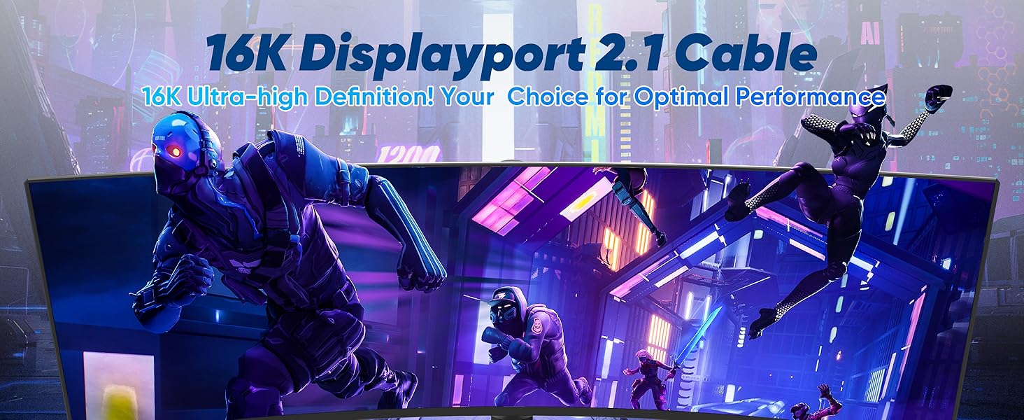 16k Displayport 2.1 Cable