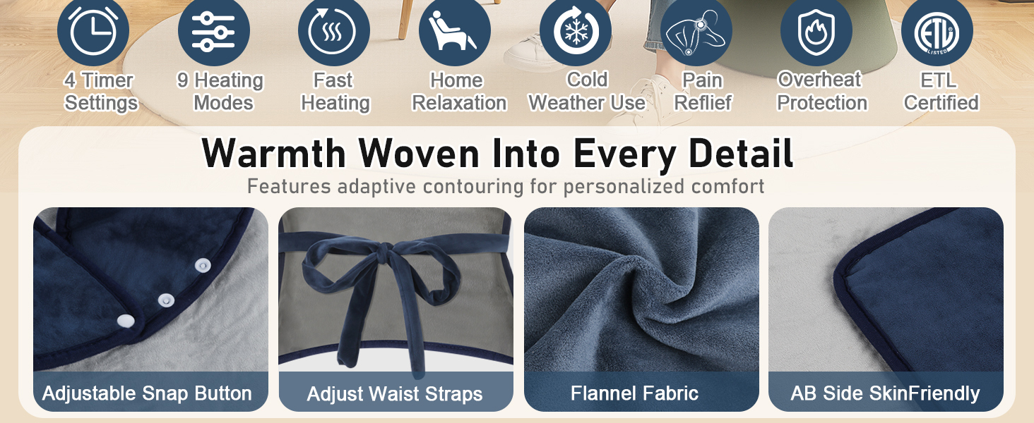 heating pad for neck and shoulders and back