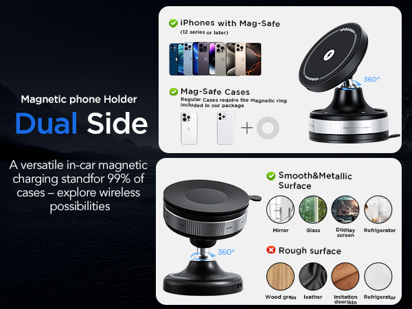 the Vacuum Car Phone Mount