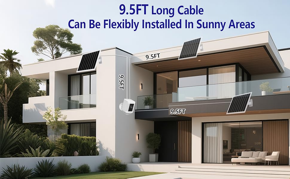 9.5FT Long CableCan Be Flexibly Installed In Sunny Areas
